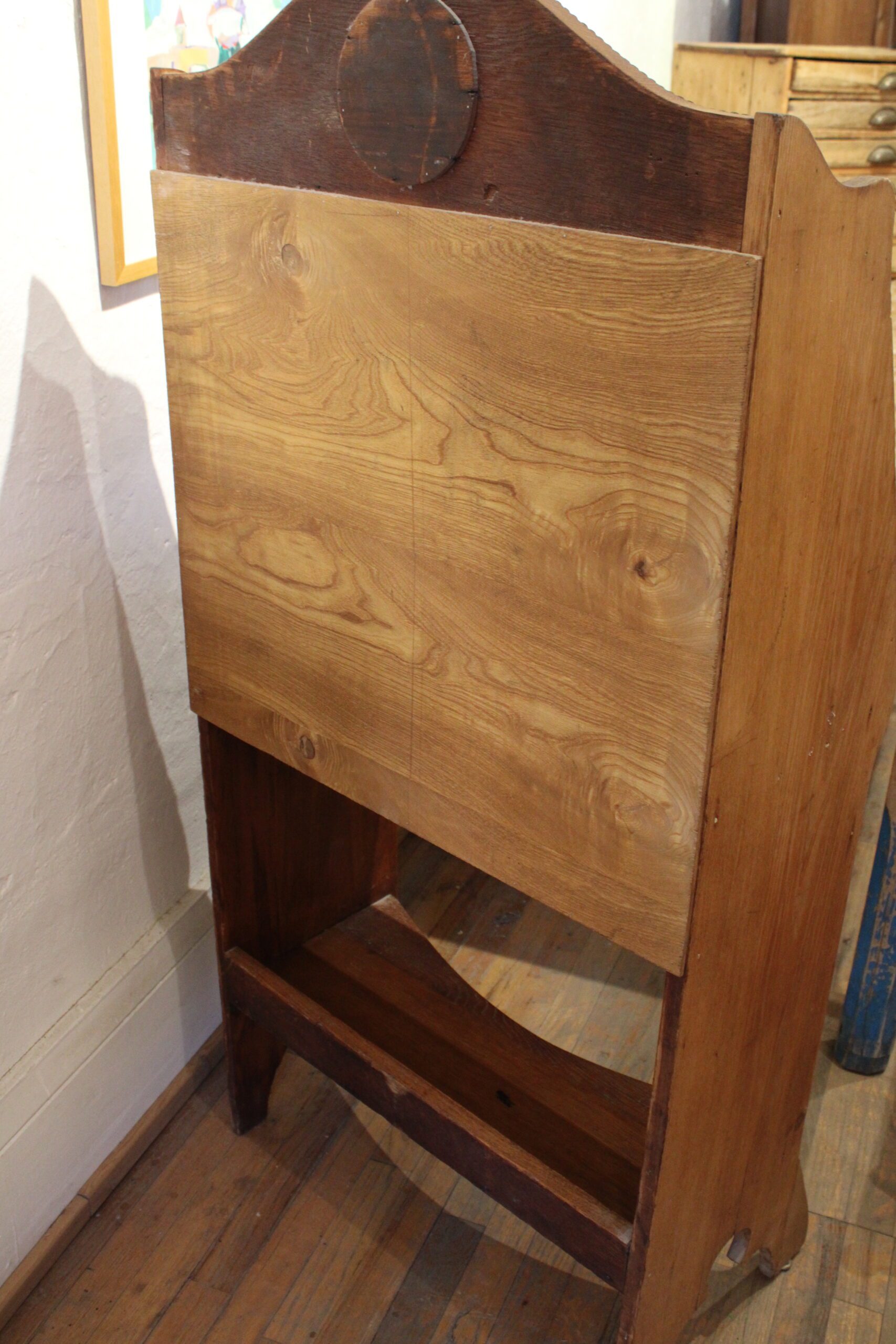 Edwardian English Oak Drop Front Secretary Desk - Image 17