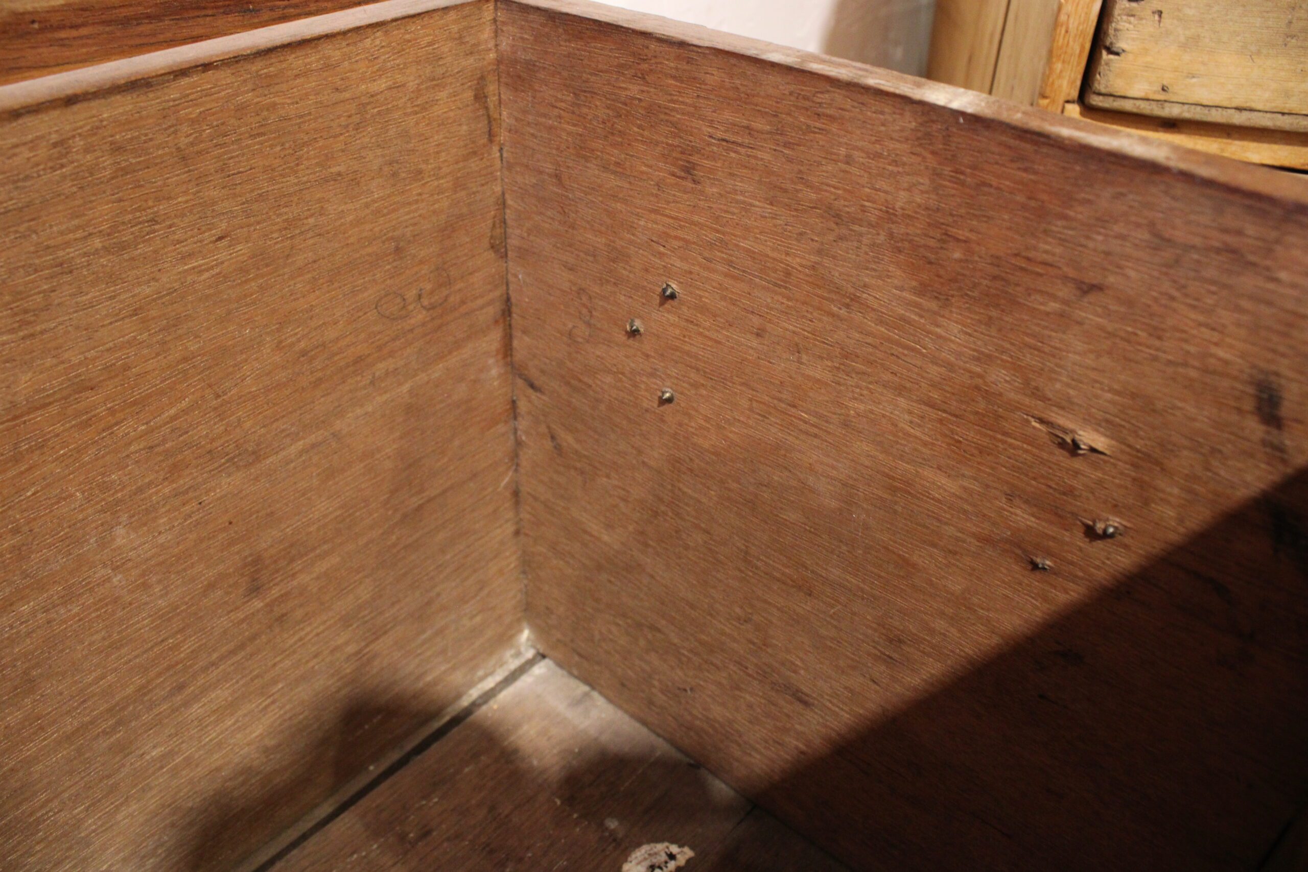 Antique American Oak Military Campaign Map Chest c.1860-1890 - Image 6