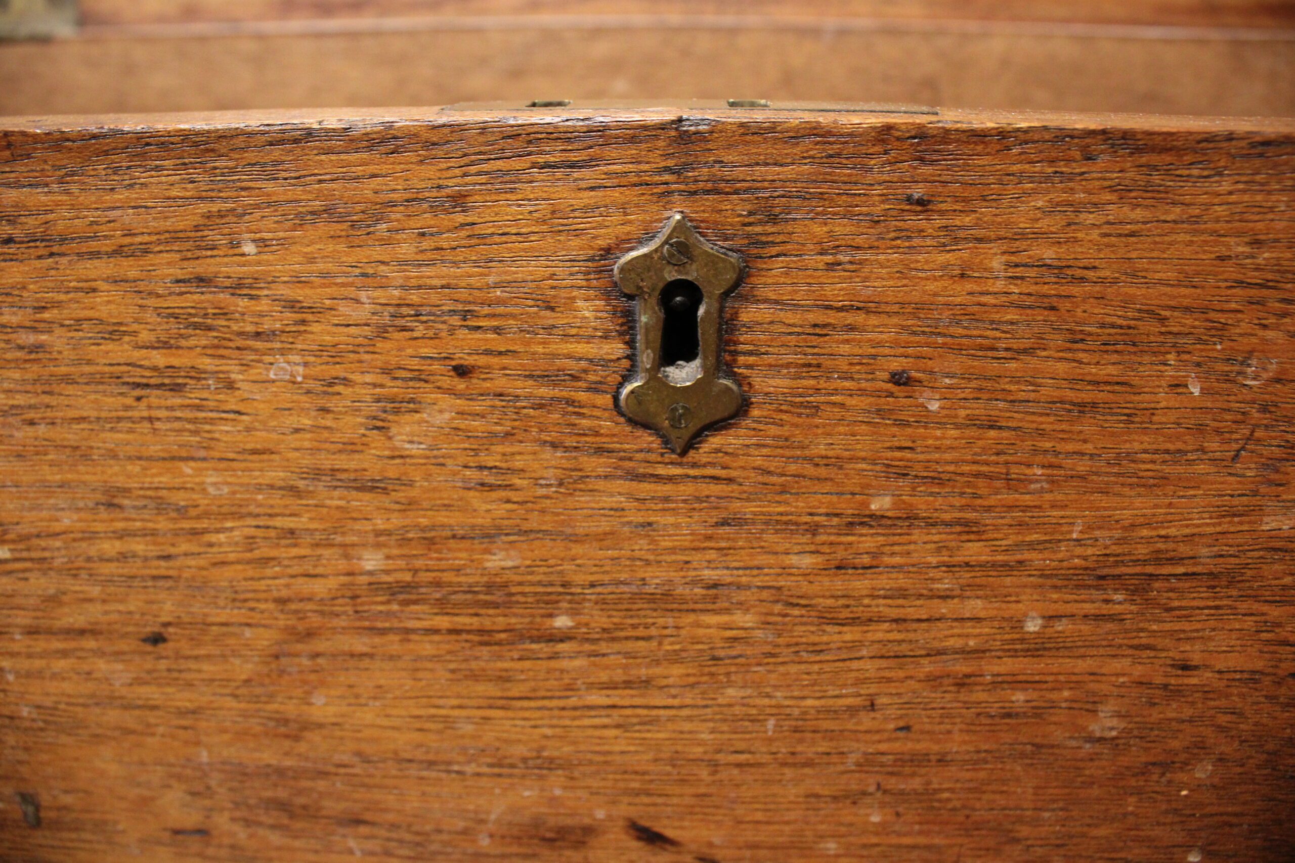 Antique American Oak Military Campaign Map Chest c.1860-1890 - Image 11
