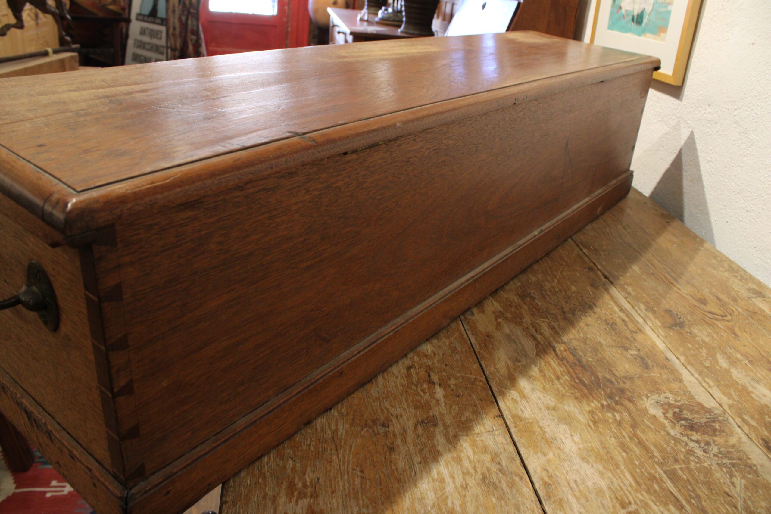 Antique American Oak Military Campaign Map Chest c.1860-1890 - Image 17