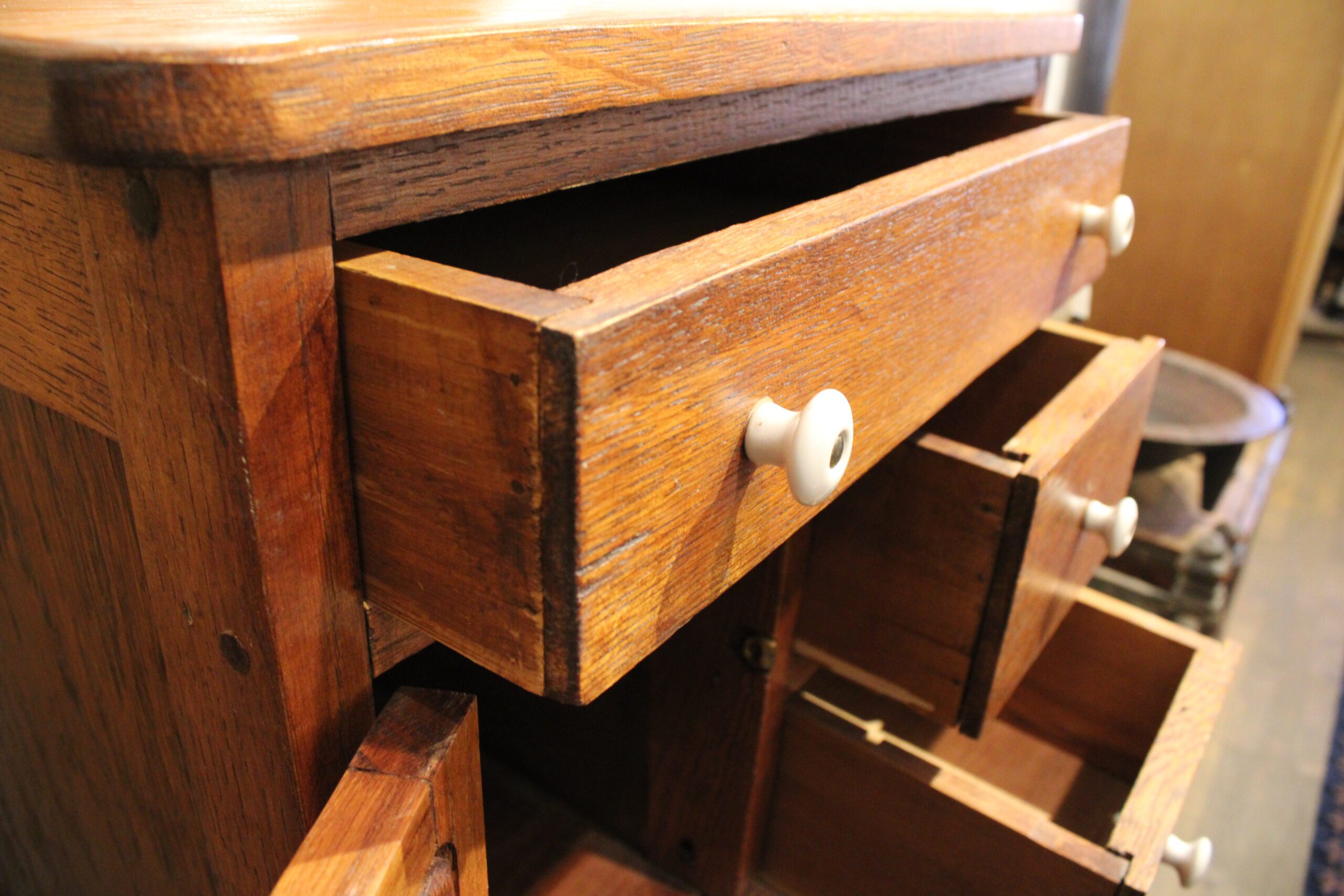 Victorian Golden Oak Gentleman's Shaving Stand c.1890-1905 - Image 7