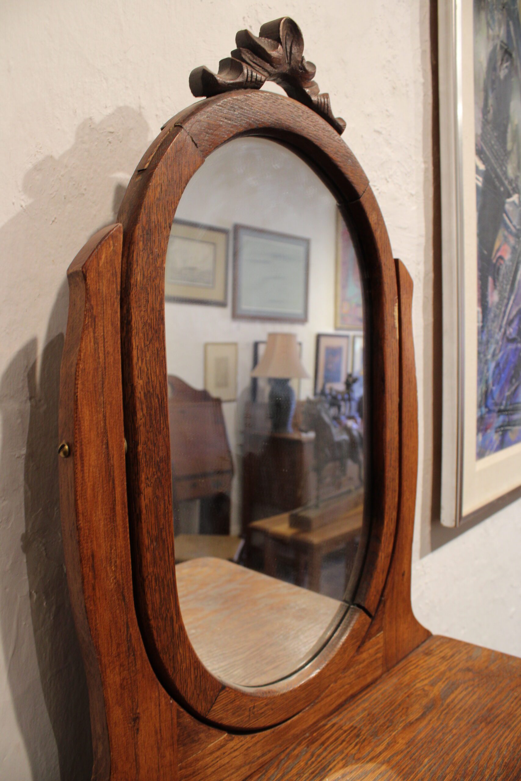 Victorian Golden Oak Gentleman's Shaving Stand c.1890-1905 - Image 9