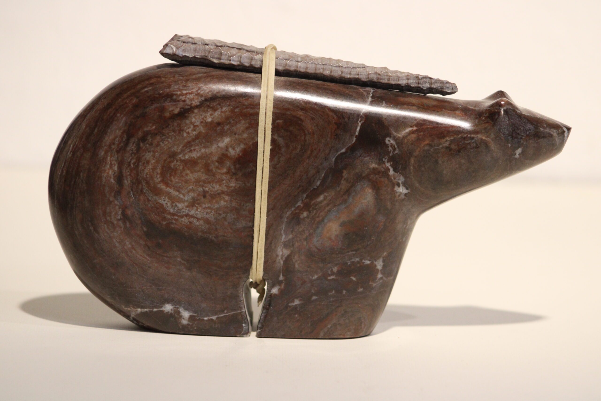 Tom Hayes Navajo Onyx Bear Fetish Statue