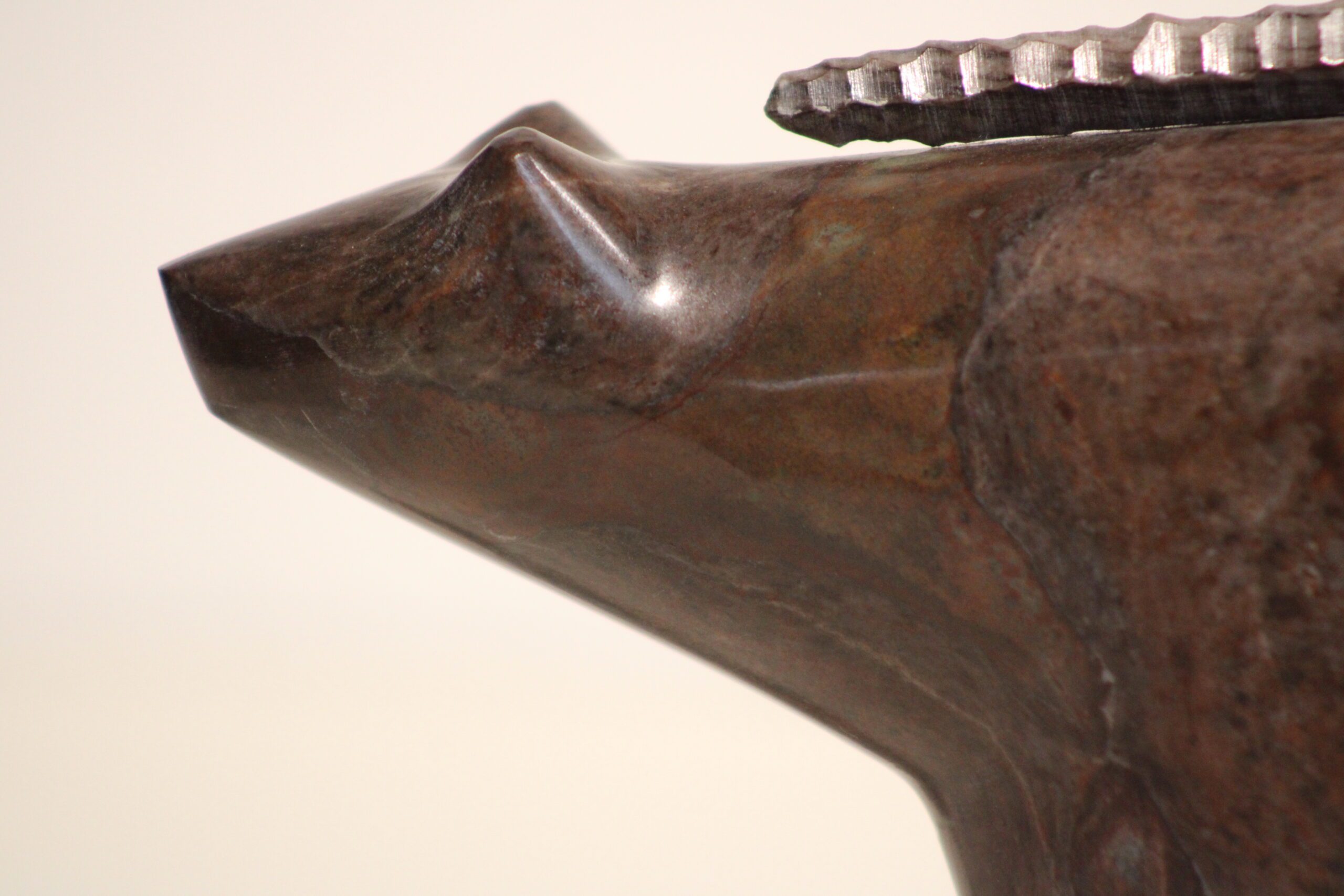 Tom Hayes Navajo Onyx Bear Fetish Statue - Image 4