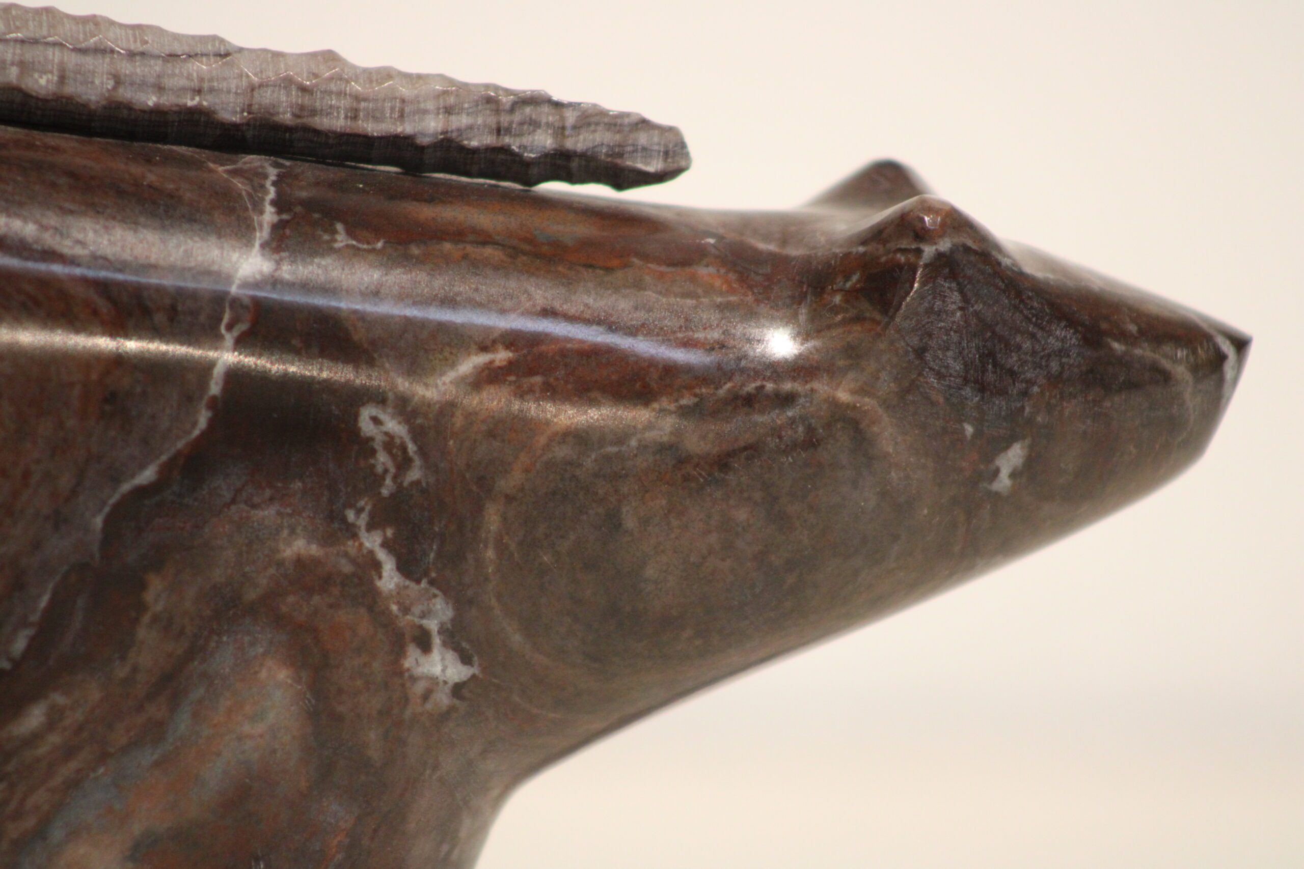 Tom Hayes Navajo Onyx Bear Fetish Statue - Image 6