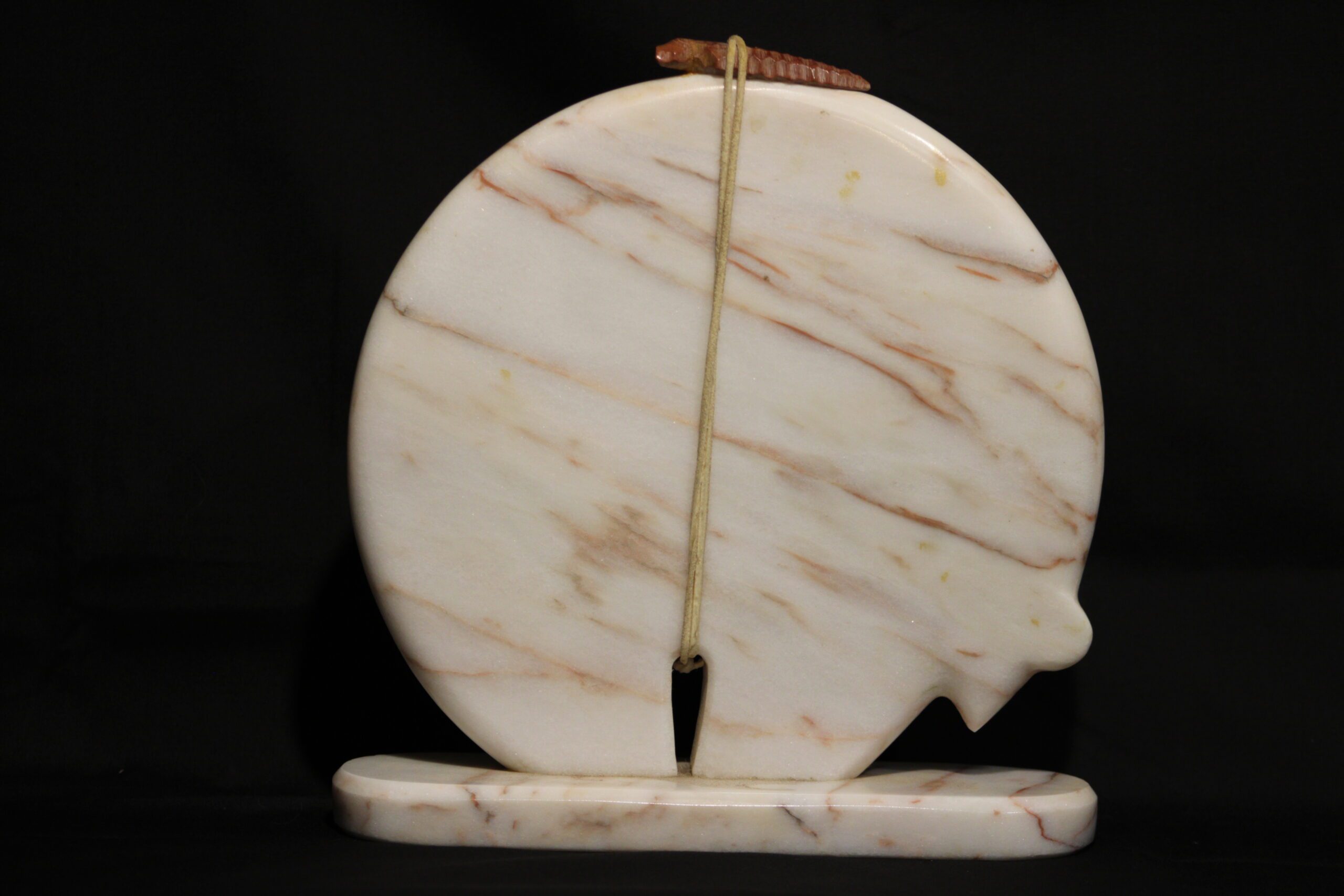 Tom Hayes Navajo White Marble Bear Fetish Statue