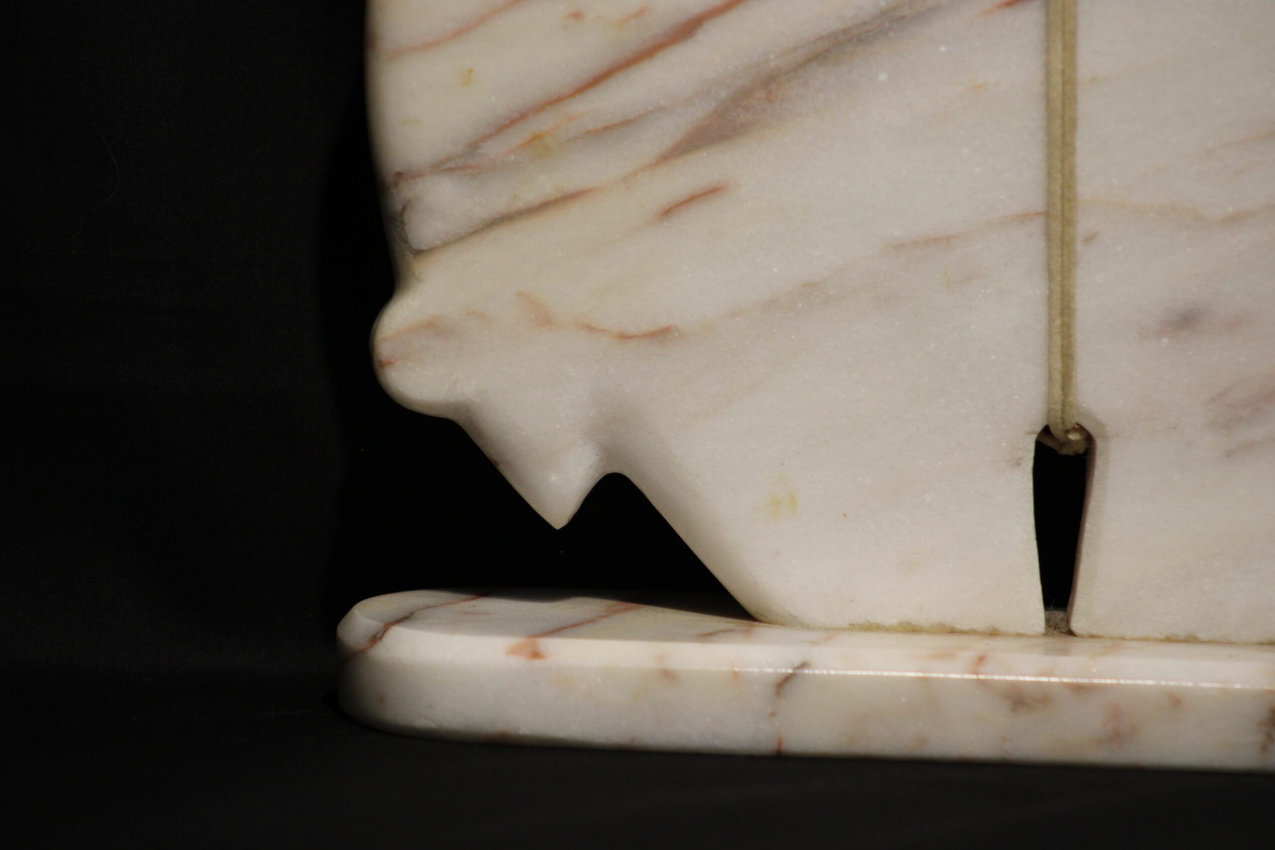 Tom Hayes Navajo White Marble Bear Fetish Statue - Image 4