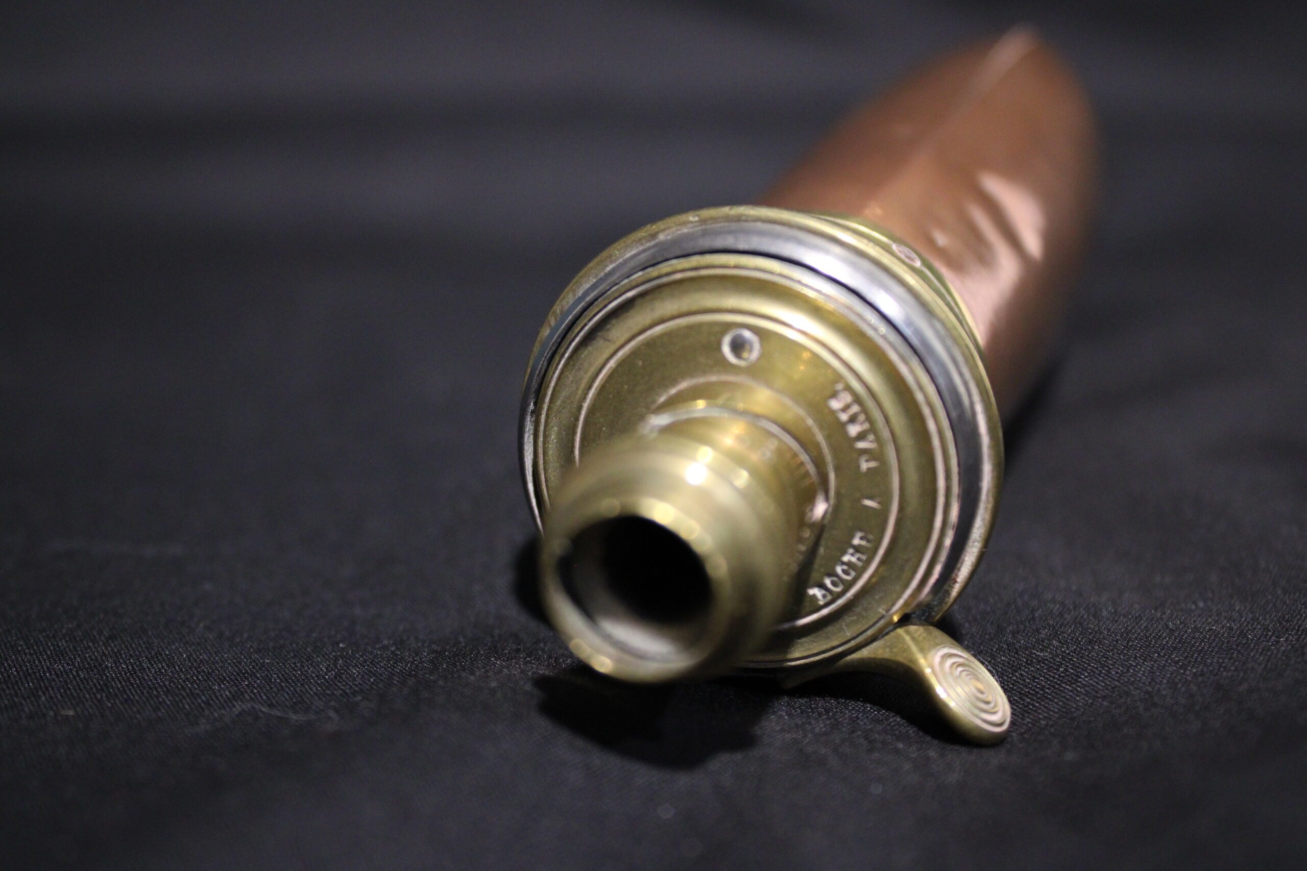 Michel Boche A Paris Copper and Brass Powder Flask - Image 5
