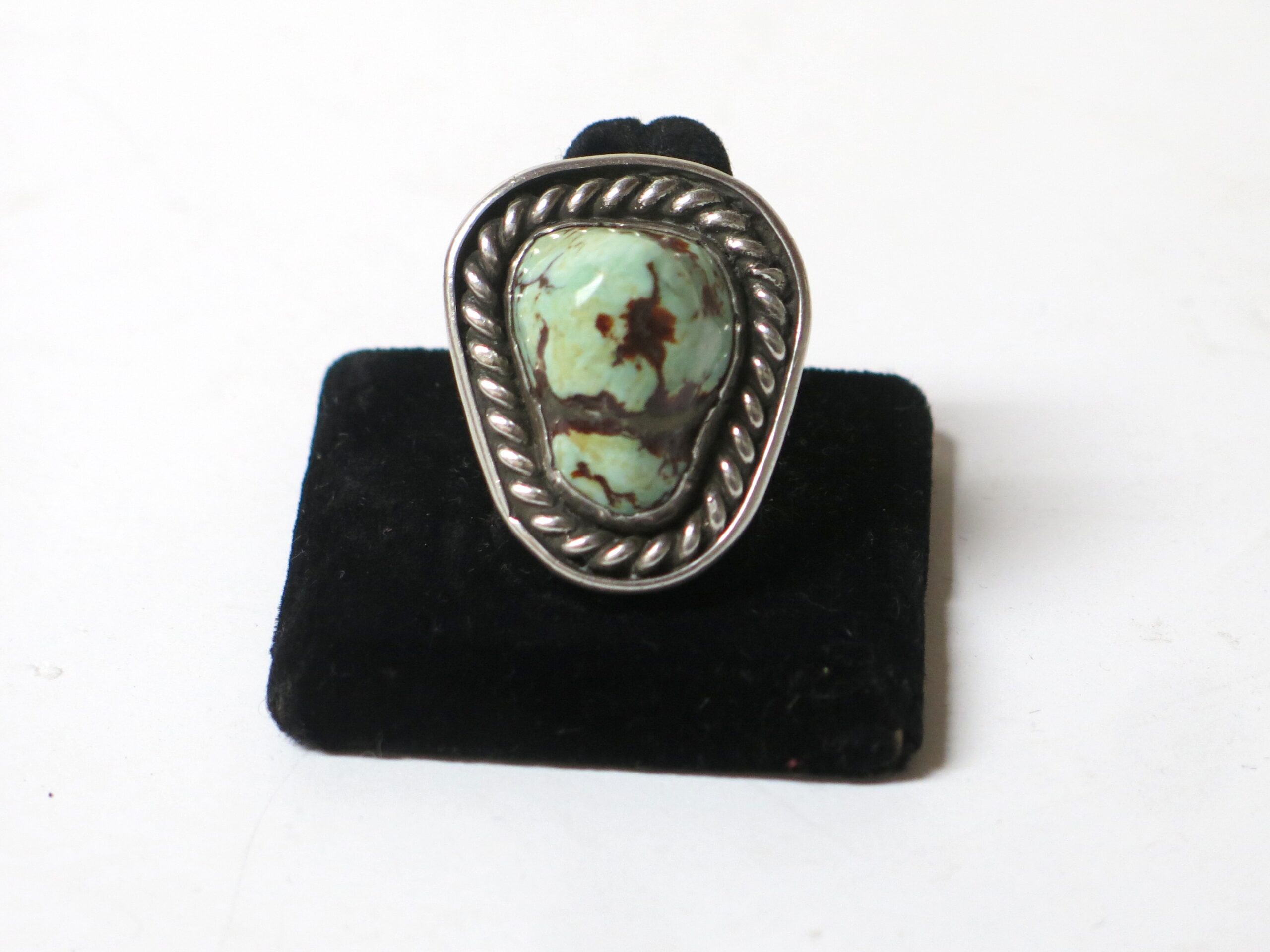 Vintage Sterling Silver Ring with Natural Turquoise Nugget