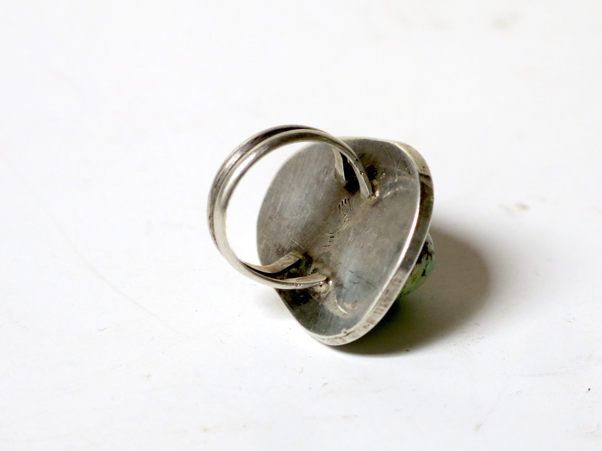 Vintage Sterling Silver Ring with Natural Turquoise Nugget - Image 6