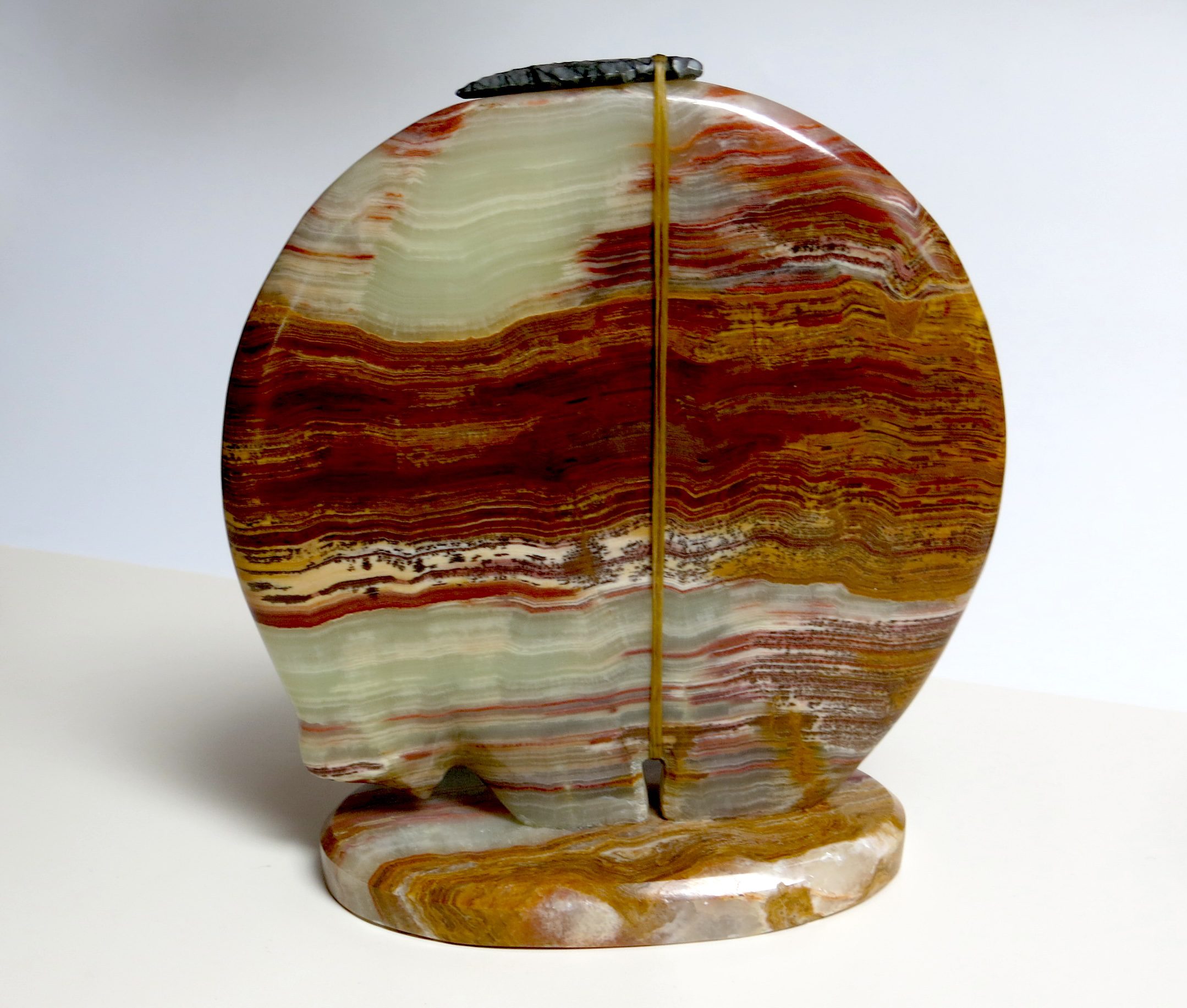Tom Hayes Navajo Banded Agate Bear Fetish Sculpture