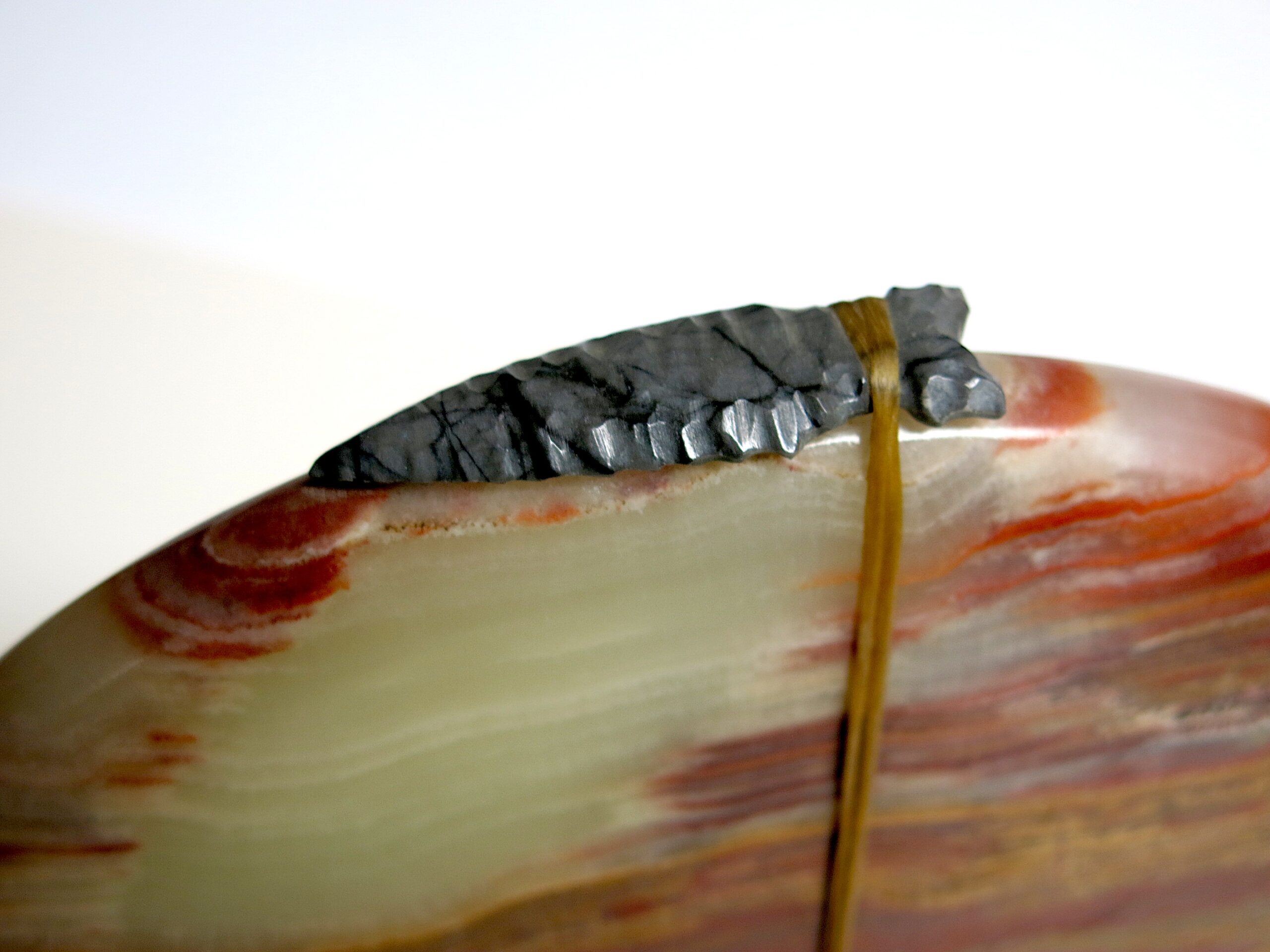 Tom Hayes Navajo Banded Agate Bear Fetish Sculpture - Image 6