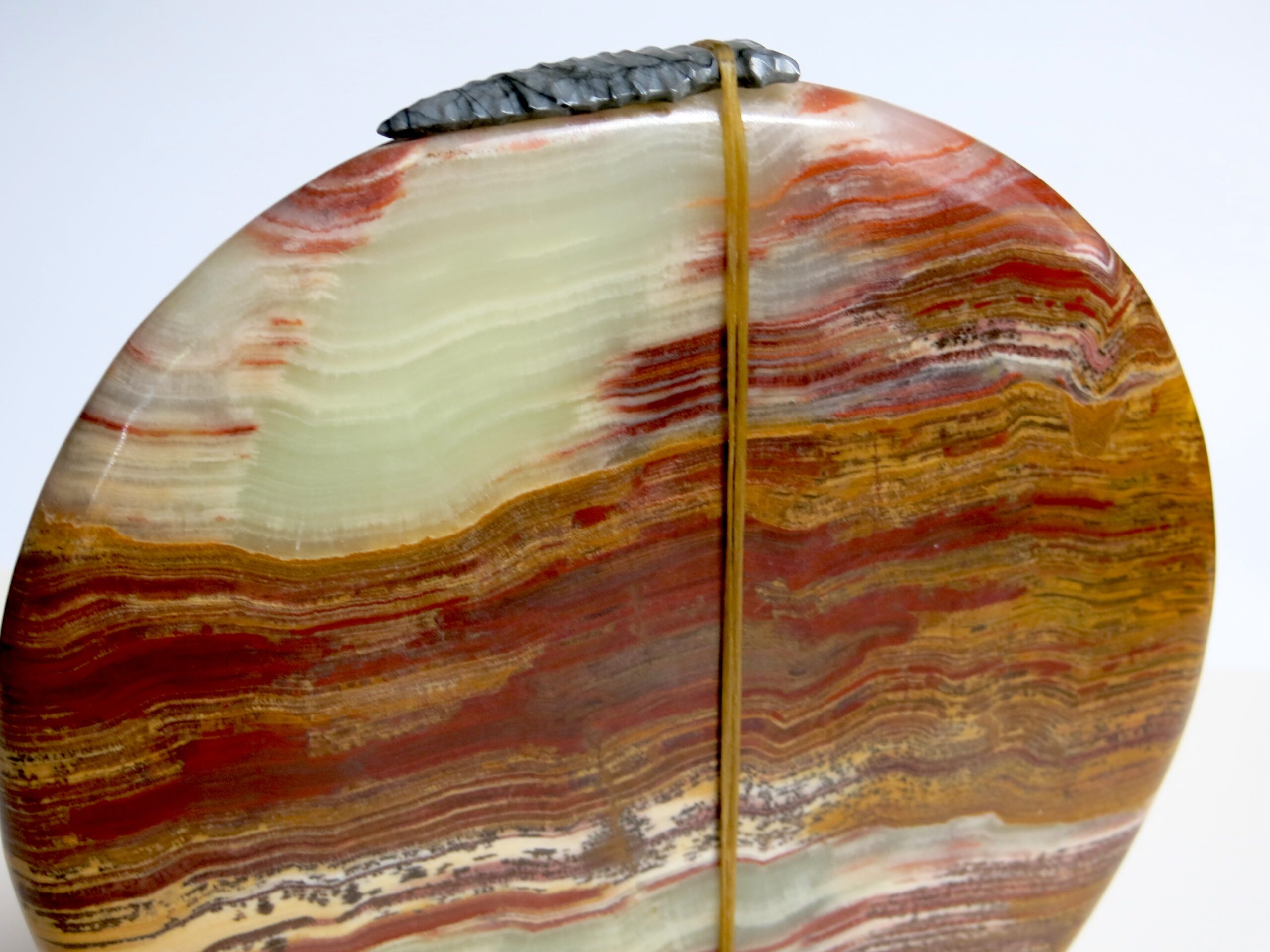 Tom Hayes Navajo Banded Agate Bear Fetish Sculpture - Image 8