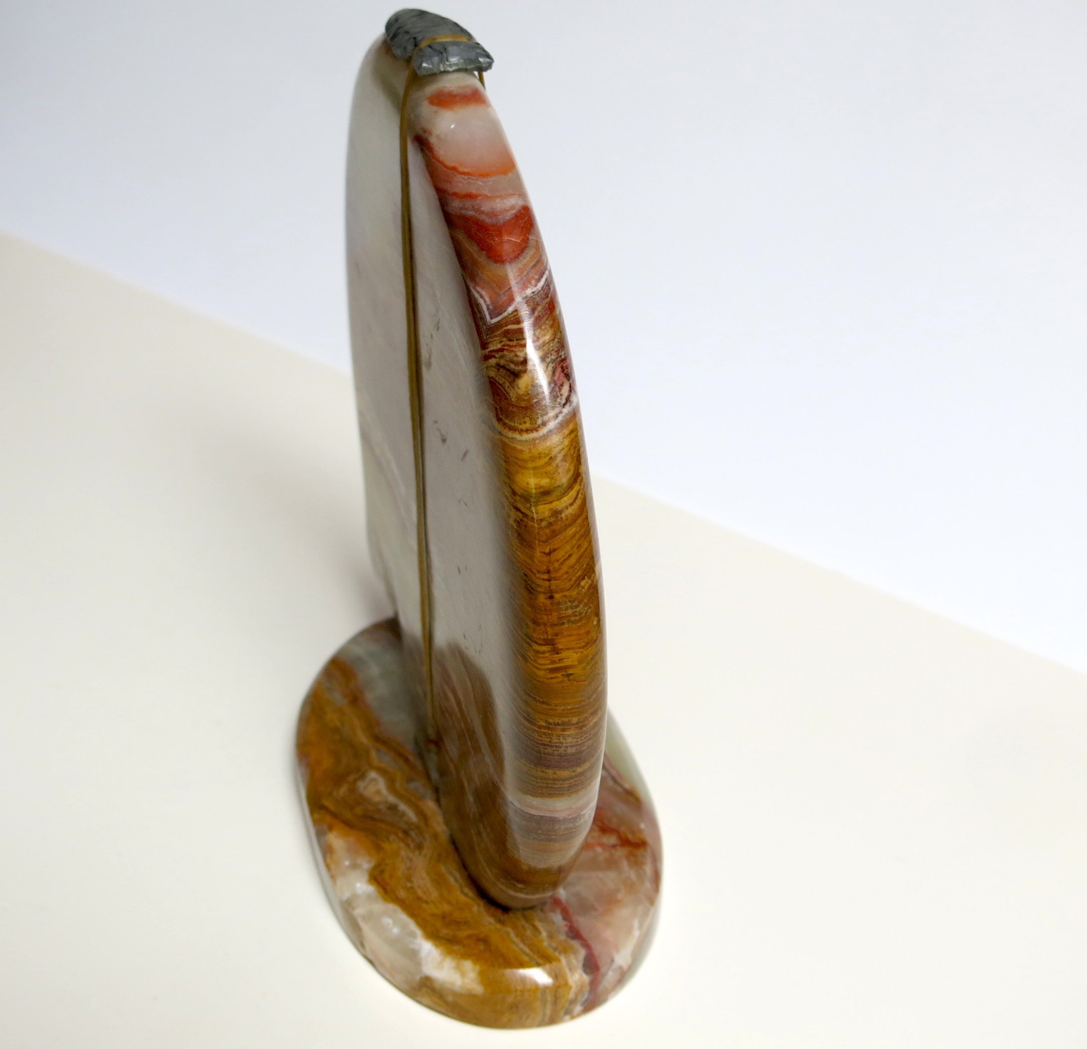 Tom Hayes Navajo Banded Agate Bear Fetish Sculpture - Image 12