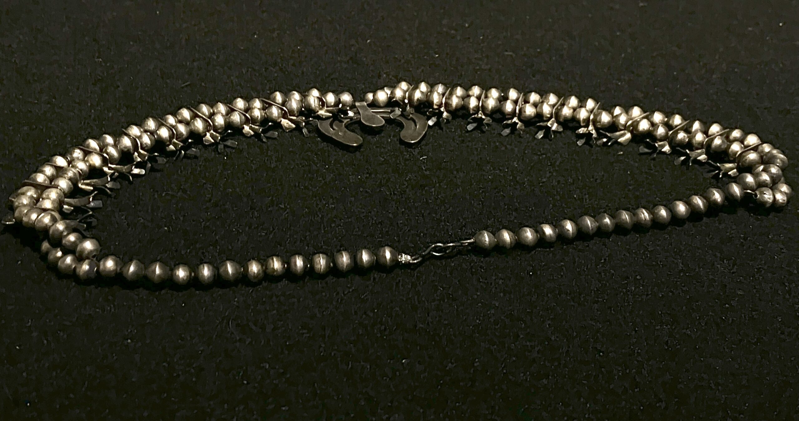 Vintage Navajo Squash Blossom Necklace 26" with 23 Turquoise Stones - Image 7