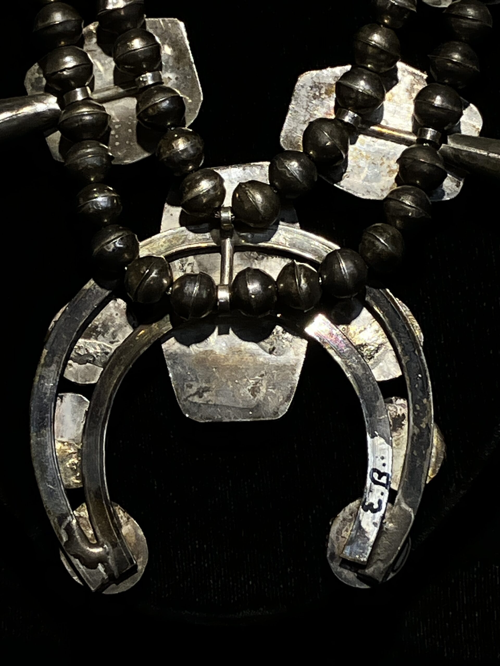 Vintage Native American Squash Blossom Necklace 28" - Image 5