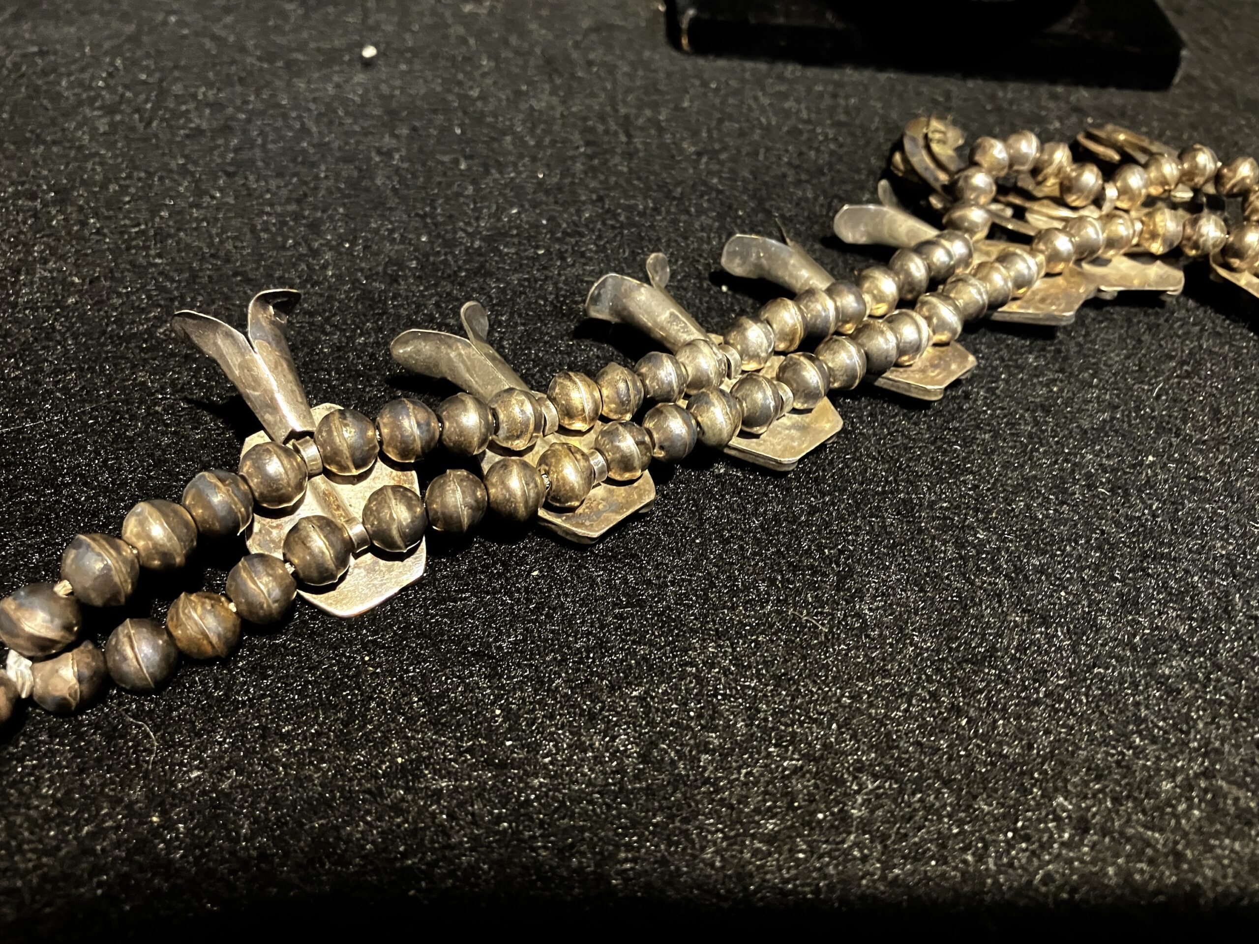 Vintage Native American Squash Blossom Necklace 28" - Image 8